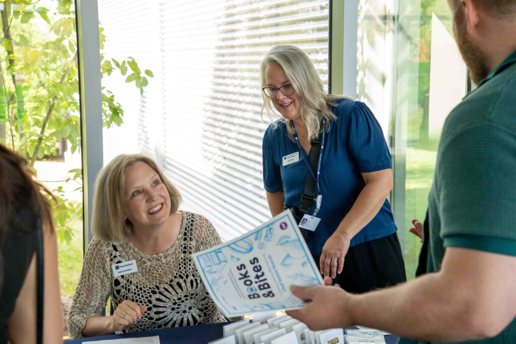 Guests check in to the VIP reception.